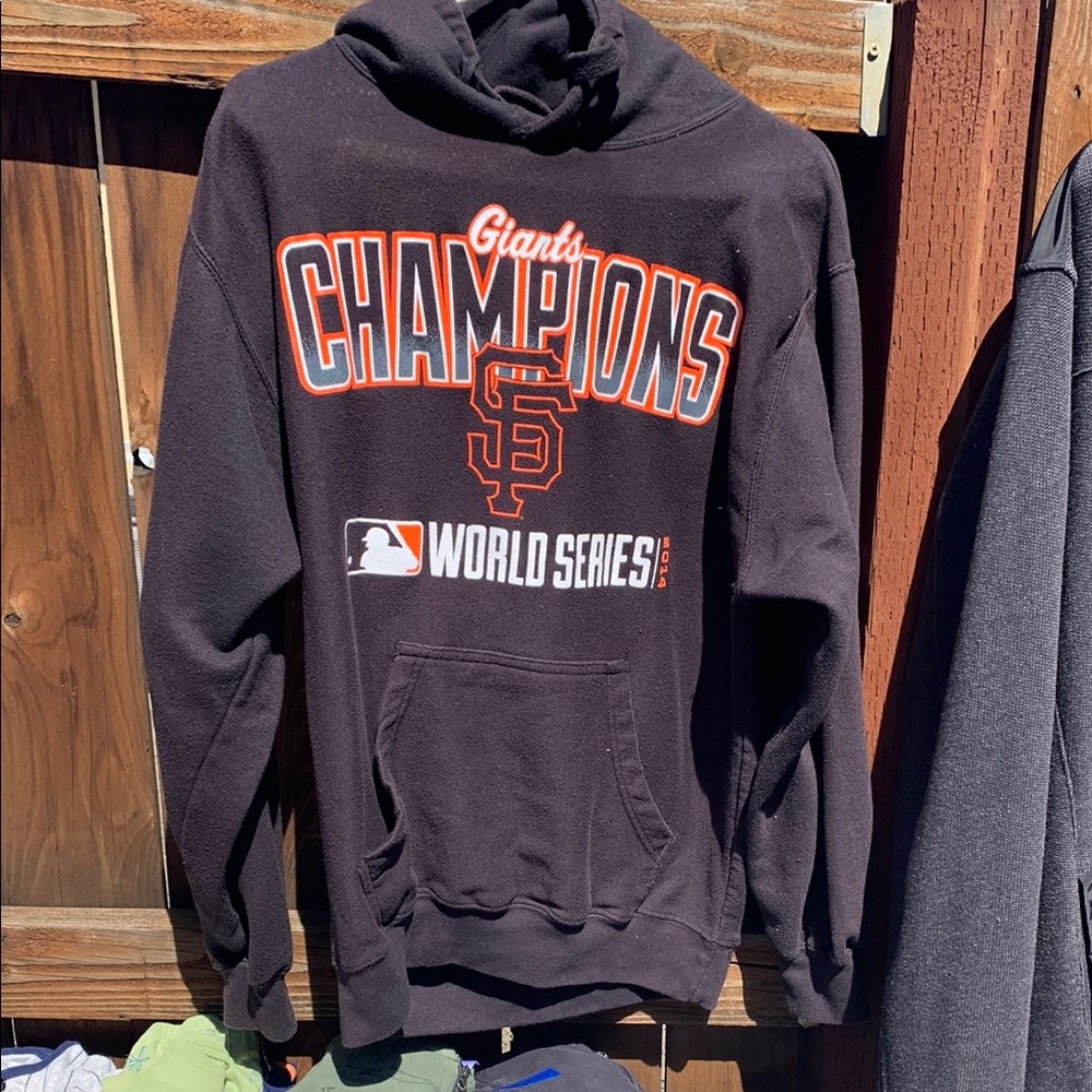 SF Giants Black Sweatshirt World Series Champions Black Hoodie